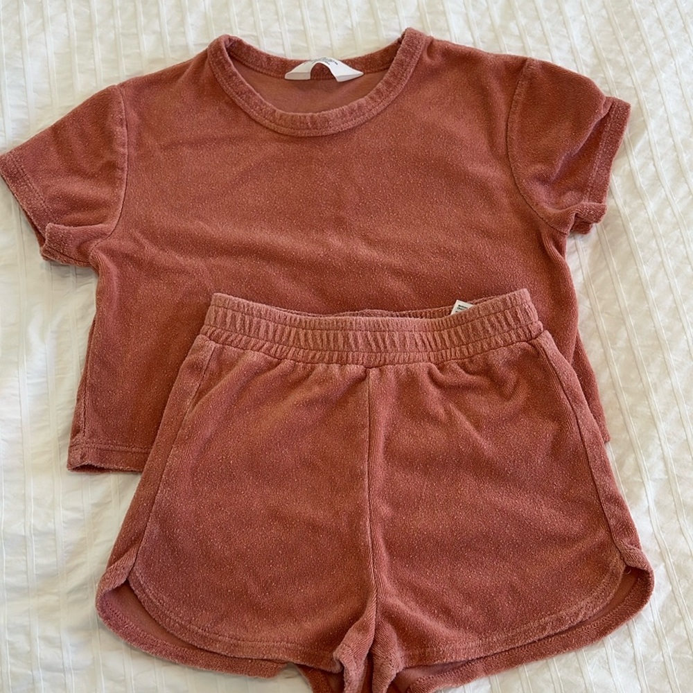 H&M Girls Terry Two Piece Set